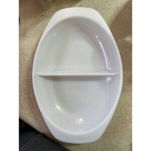 Vintage Pyrex Divided Casserole Dish White Milk Glass #1063 Made in USA 11/2 Qt